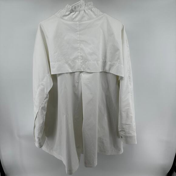 Athleta Advantage Poplin Athletic Top 1/4 Zip Tunic Golf Tennis Workout White XL - Picture 7 of 7